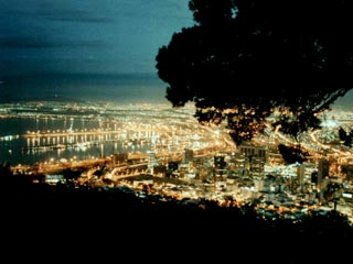 Namibia'97: Capetown bei Nacht